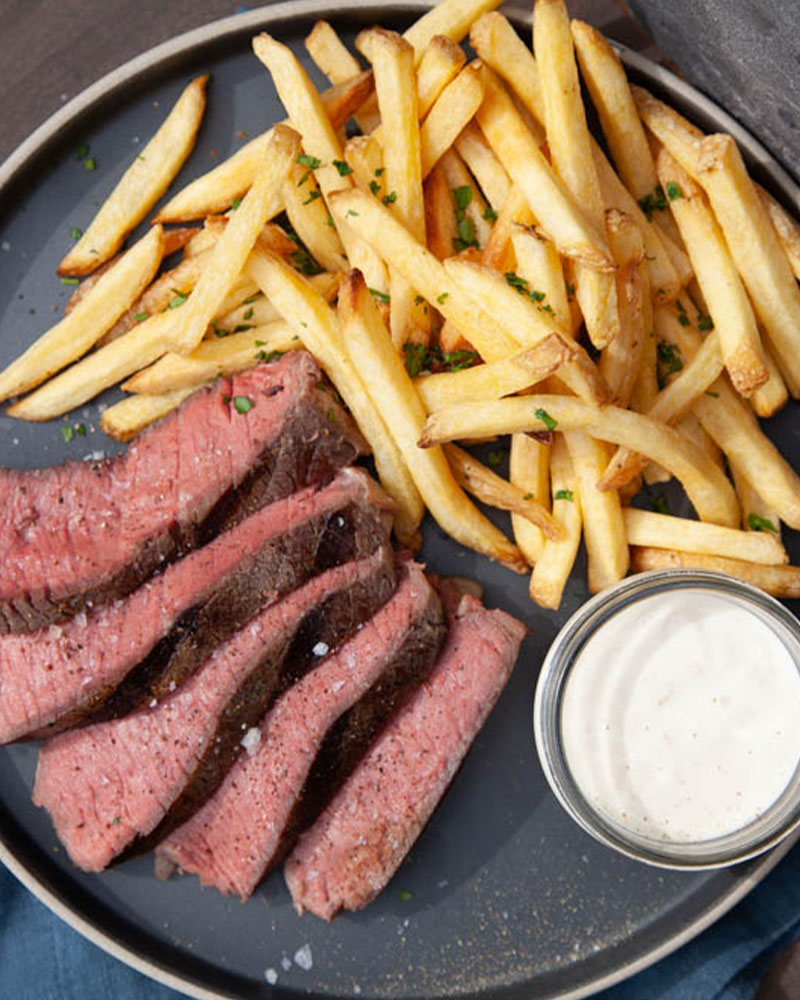 oven fried potato fries (pommes frites)