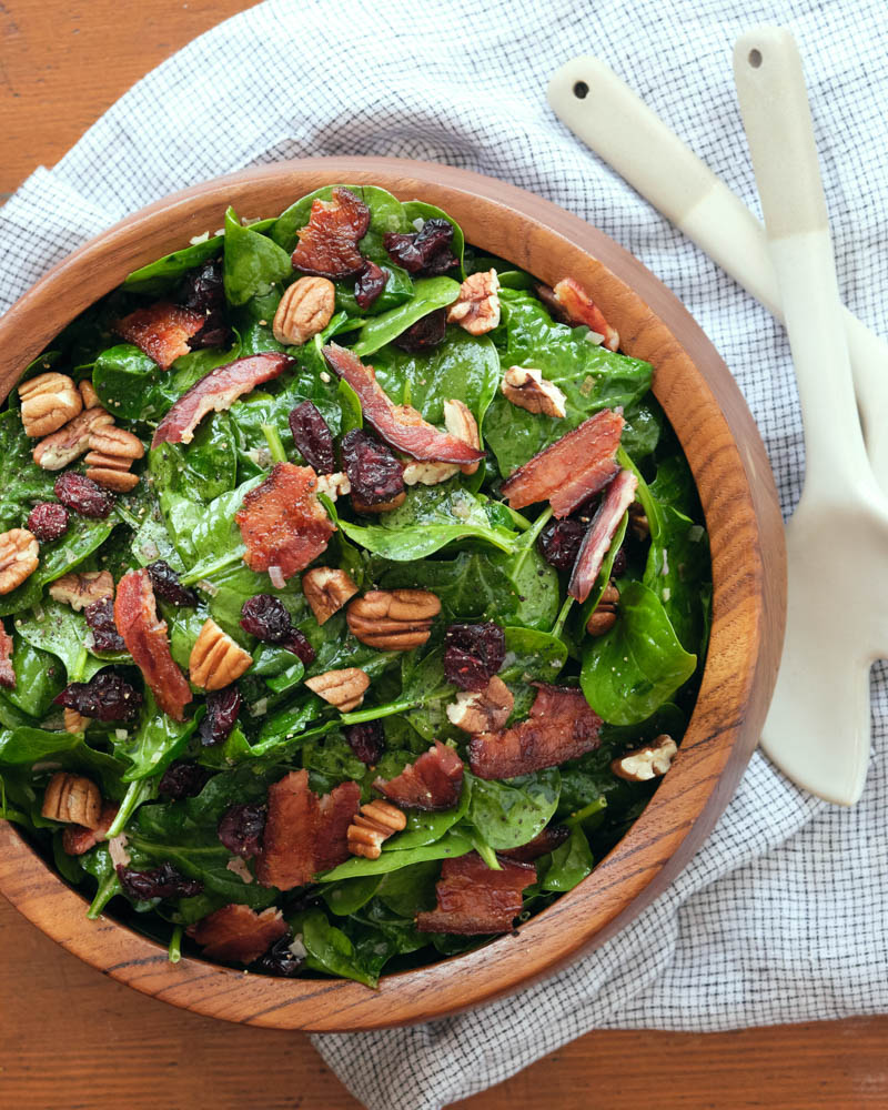 wilted spinach salad with bacon