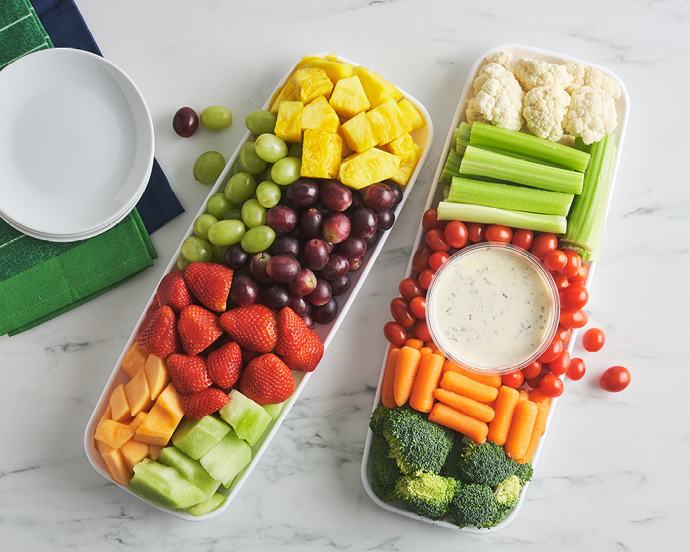 Fruit and veggie trays
