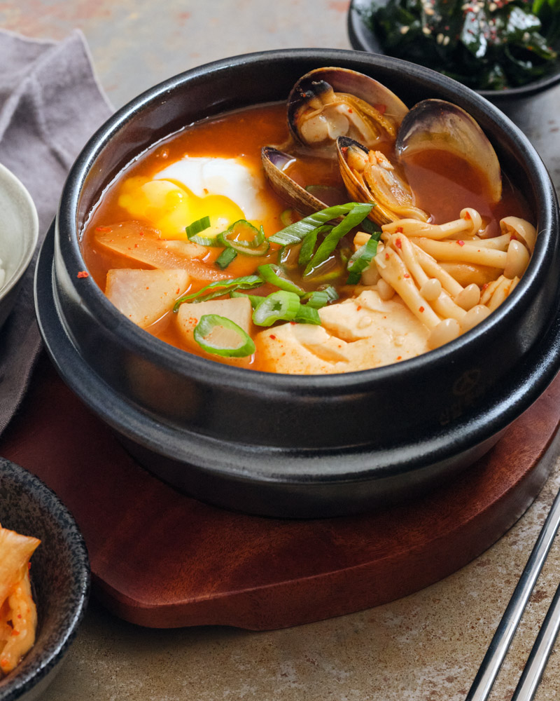 sundubu jjigae (korean soft tofu soup)
