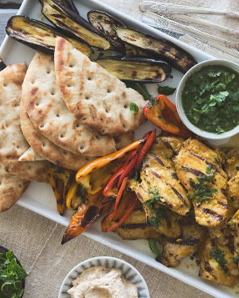 grilled yellow curry chicken thighs