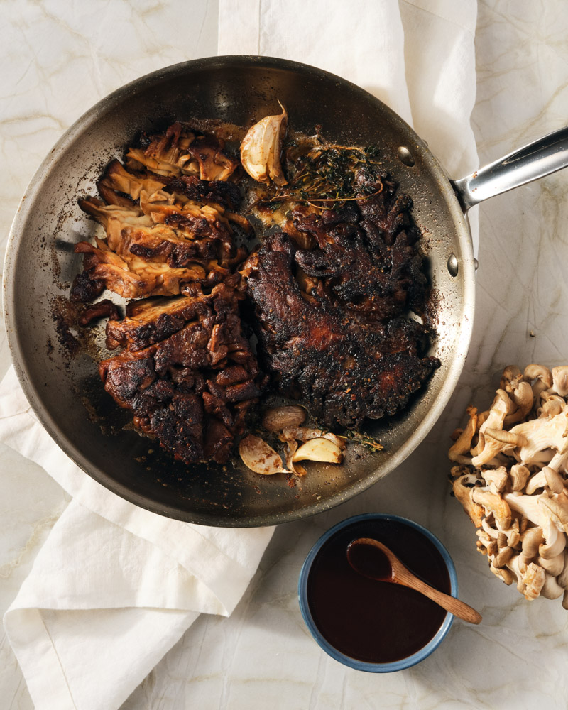 “beefy” compressed mushroom steaks