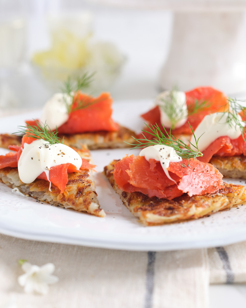 rösti with smoked salmon