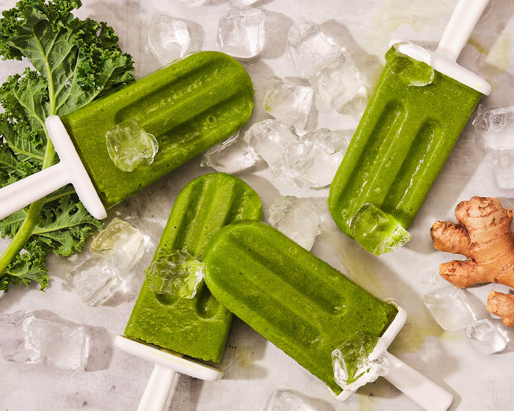 kale popsicles green