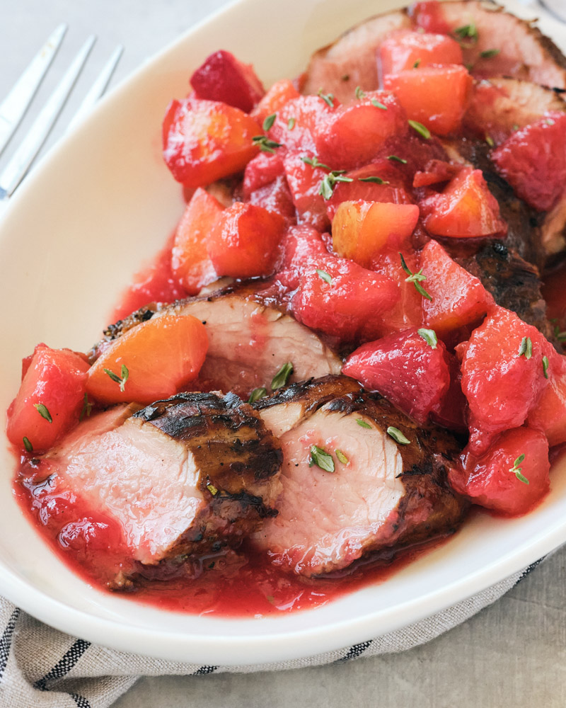 plum and pork tenderloin