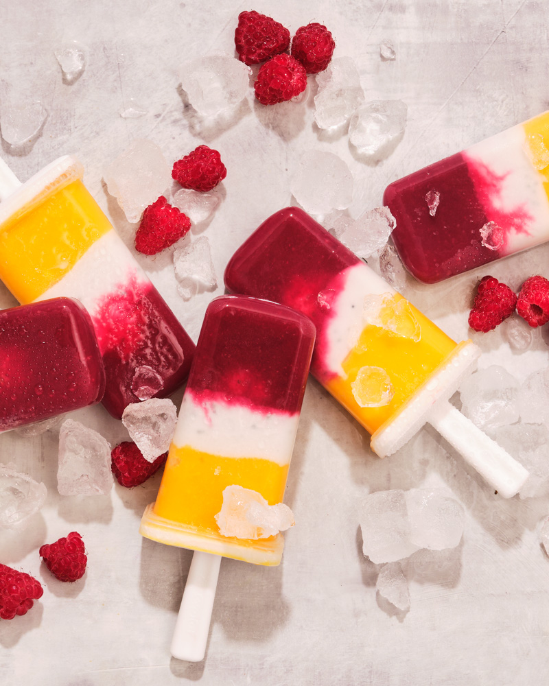 tri colored chia popsicles