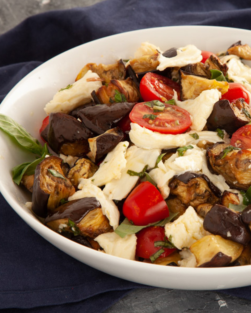 eggplant caprese salad
