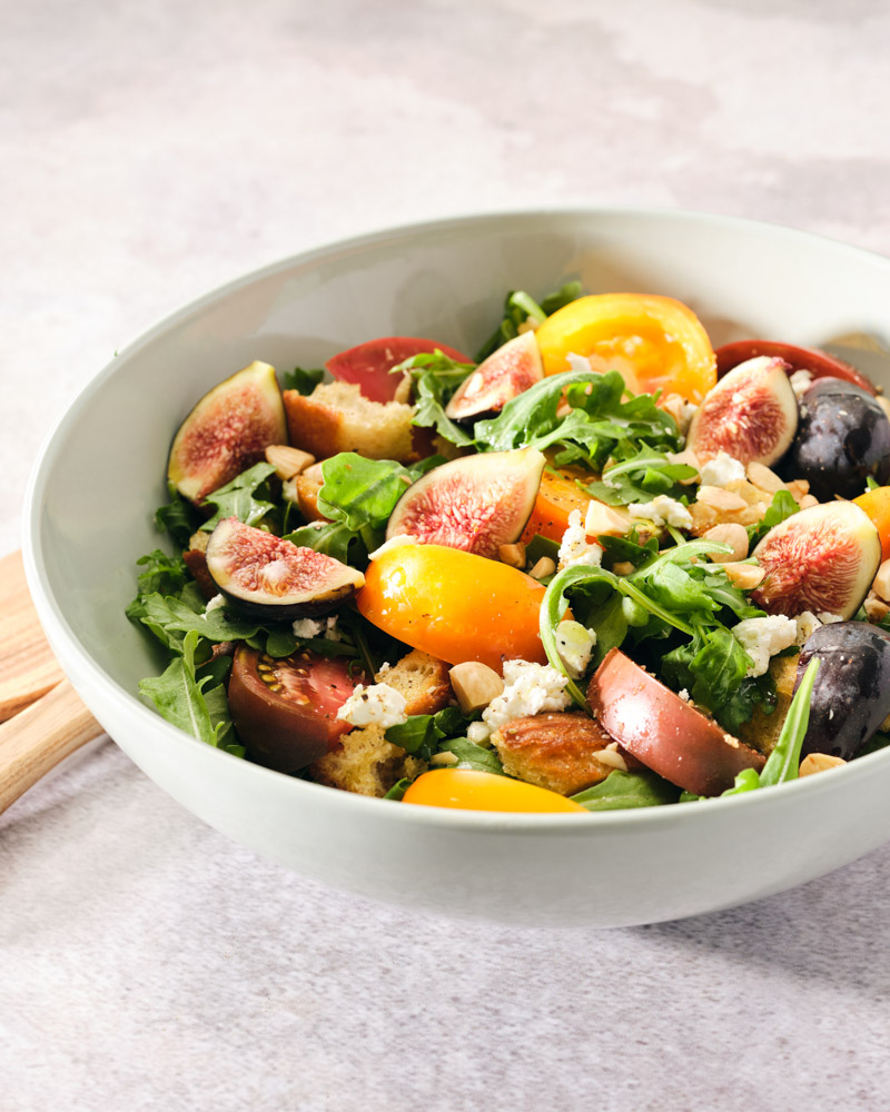 fresh fig and heirloom tomato salad