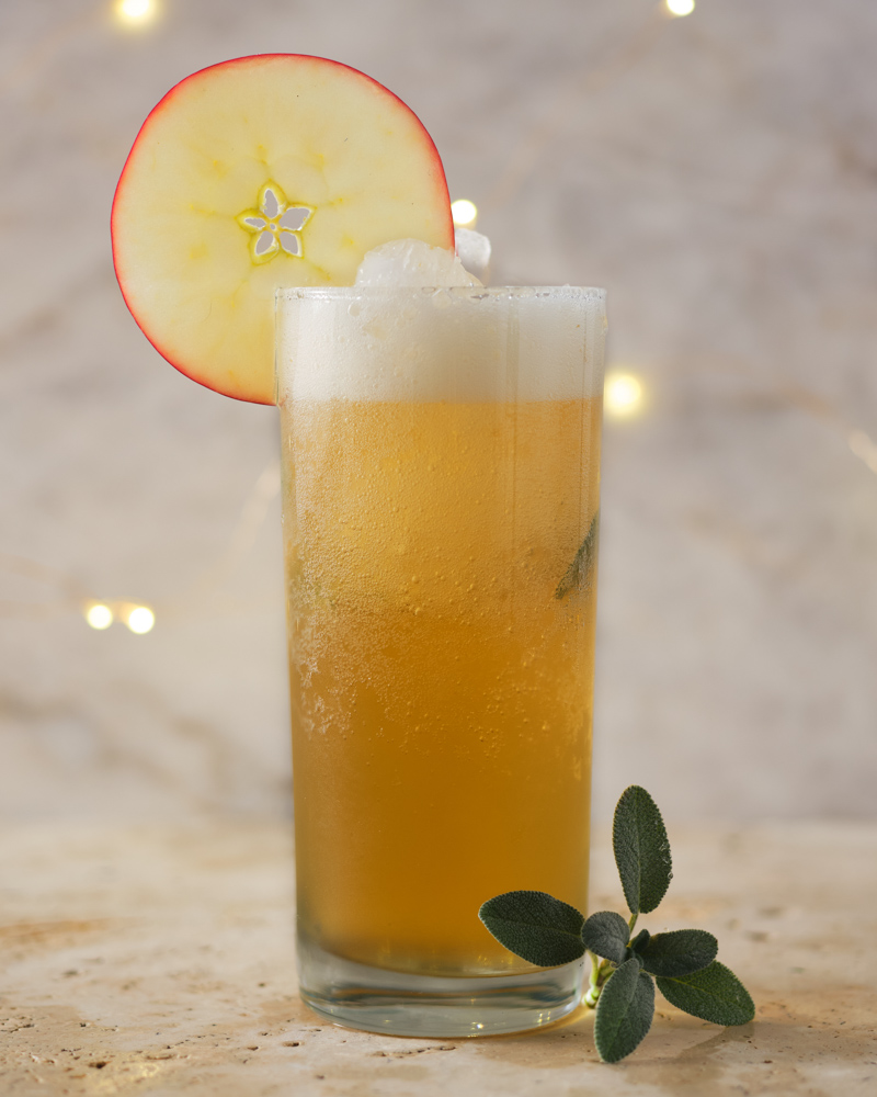 fuzzy sage apple mocktail