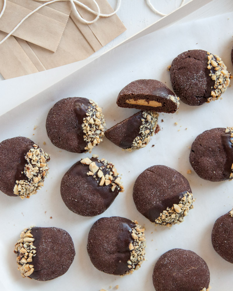 peanut butter filled chocolate cookies