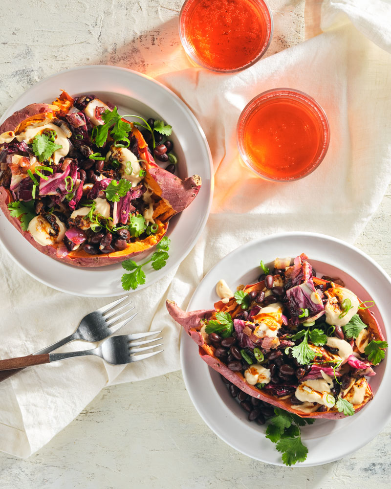 fully loaded sweet potatoes