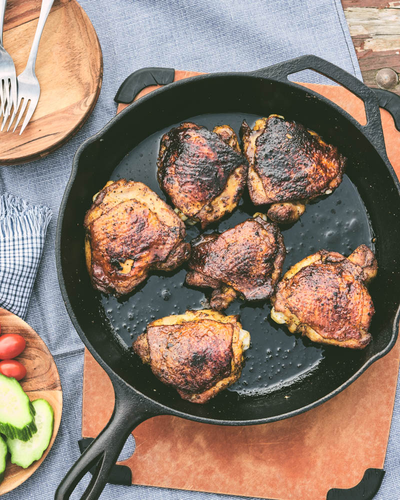 cast iron chicken thighs