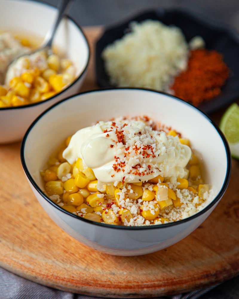 esquites (mexican corn in a cup)