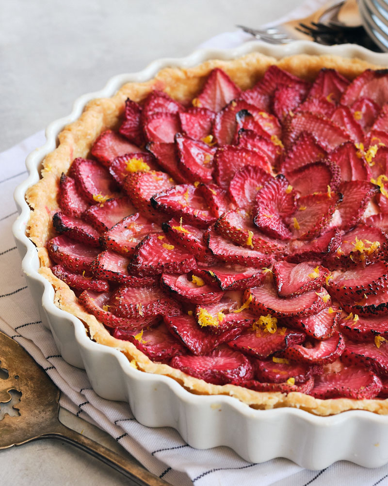 roasted strawberry tart
