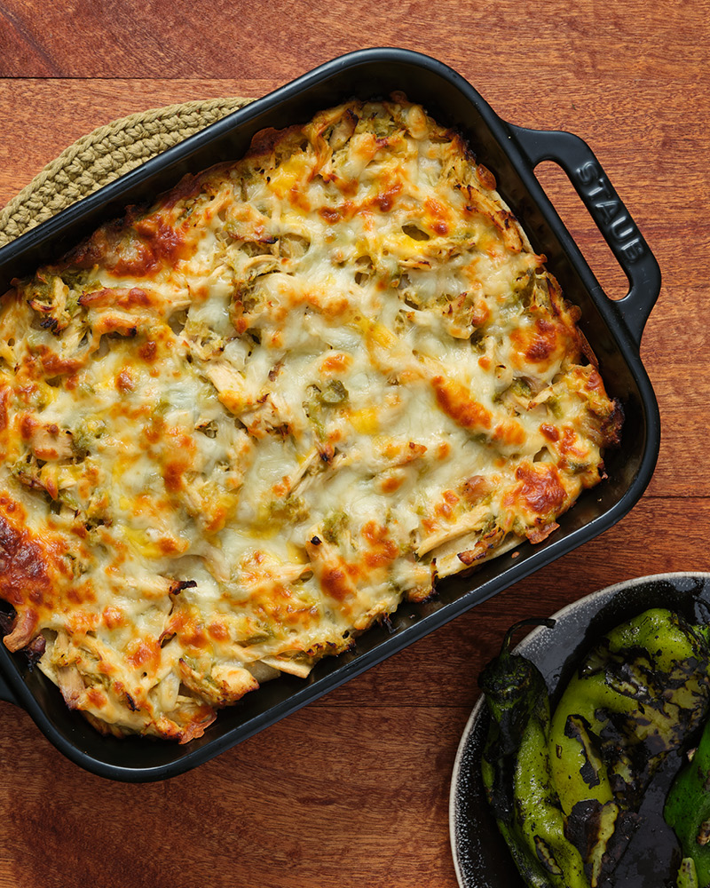 hatch chile chicken enchilada casserole