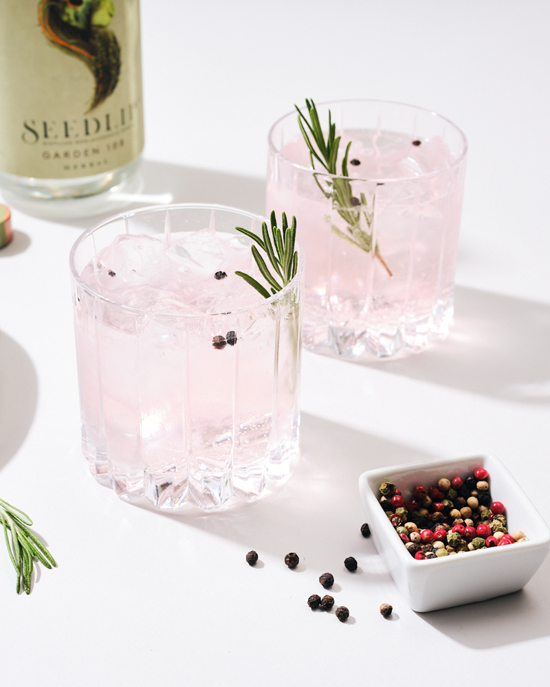 herbs and tonic cocktail