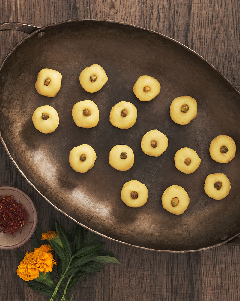shri repp’s kesar peda (saffron milk fudge)