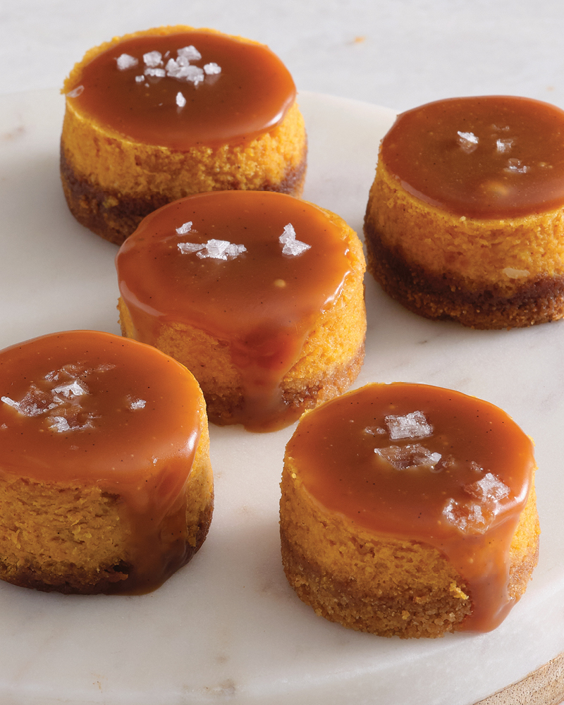 mini pumpkin cheesecakes