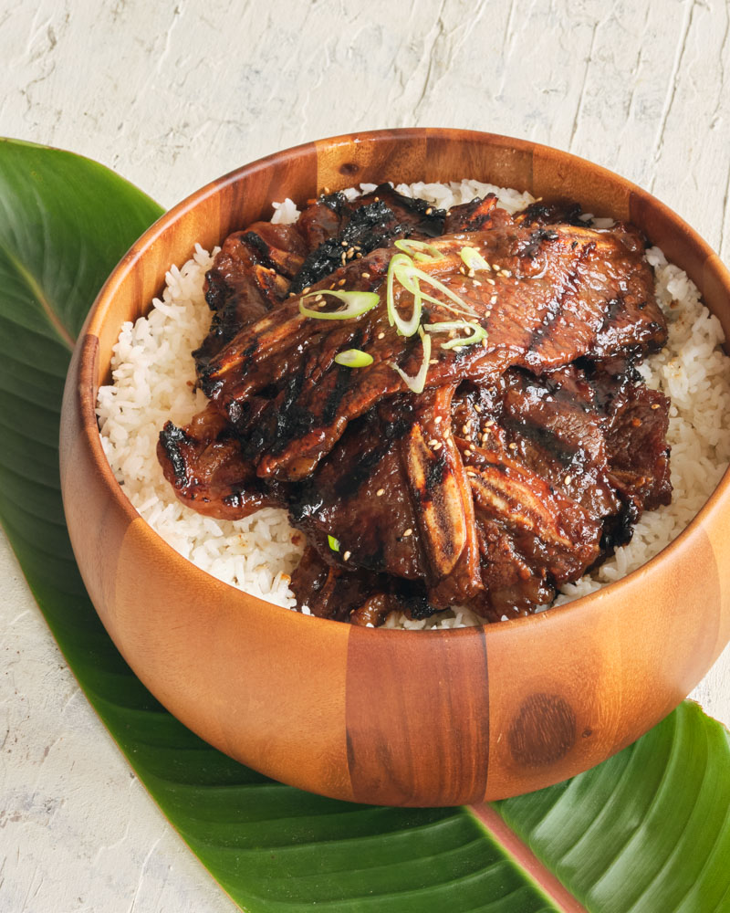 hawaiian style beef kalbi short ribs