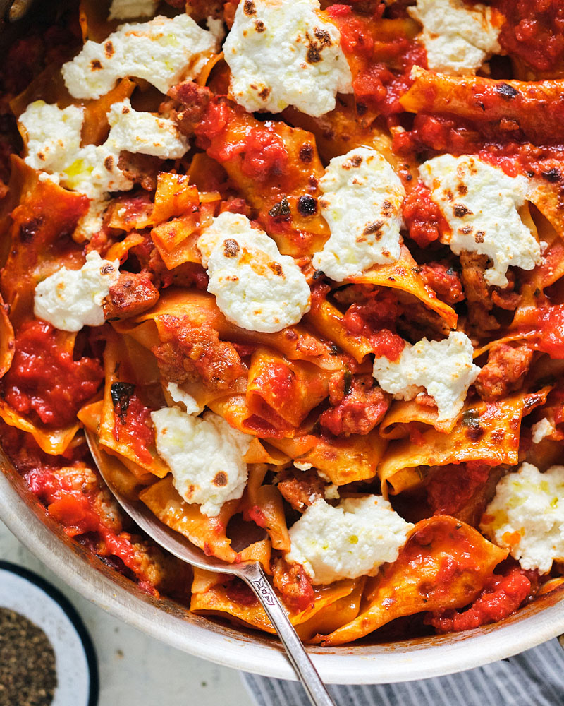 4 ingredient one pan skillet lasagna