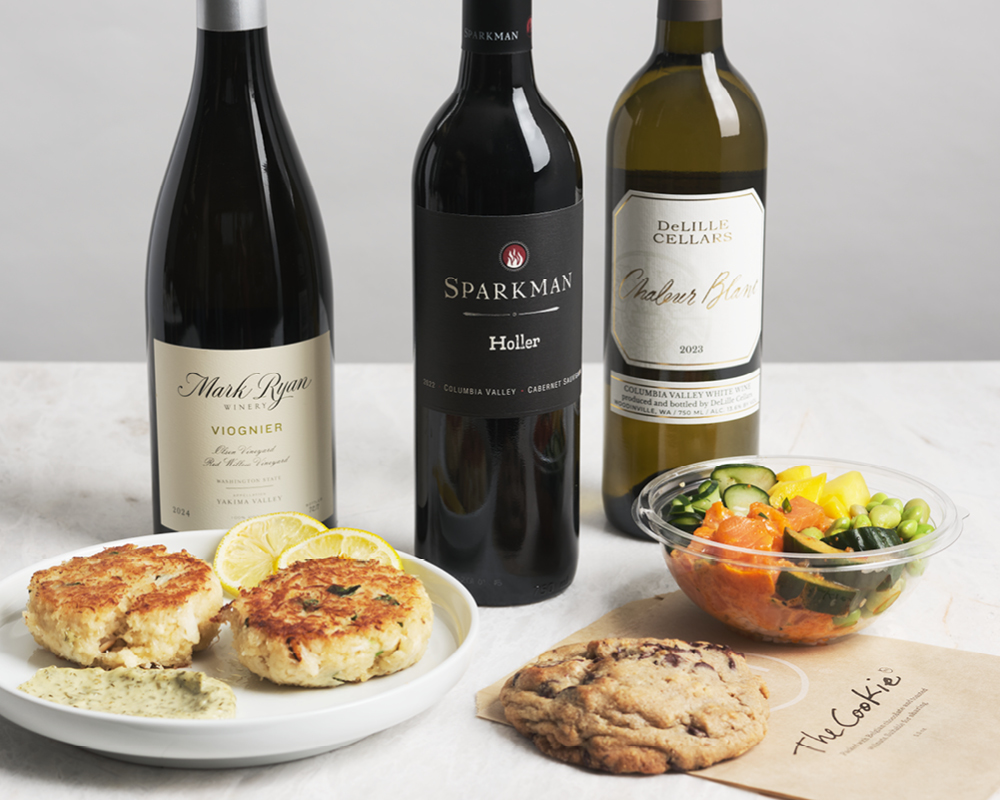 Three wine pairings with best of met items