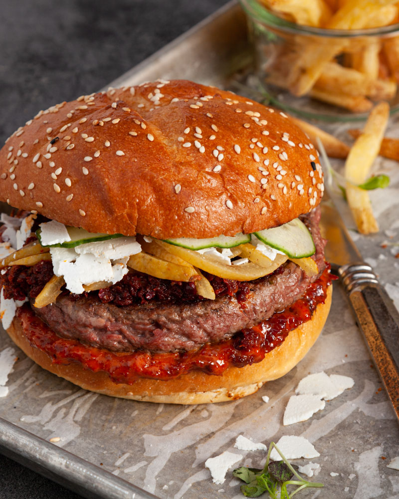 mediterranean lamb burger