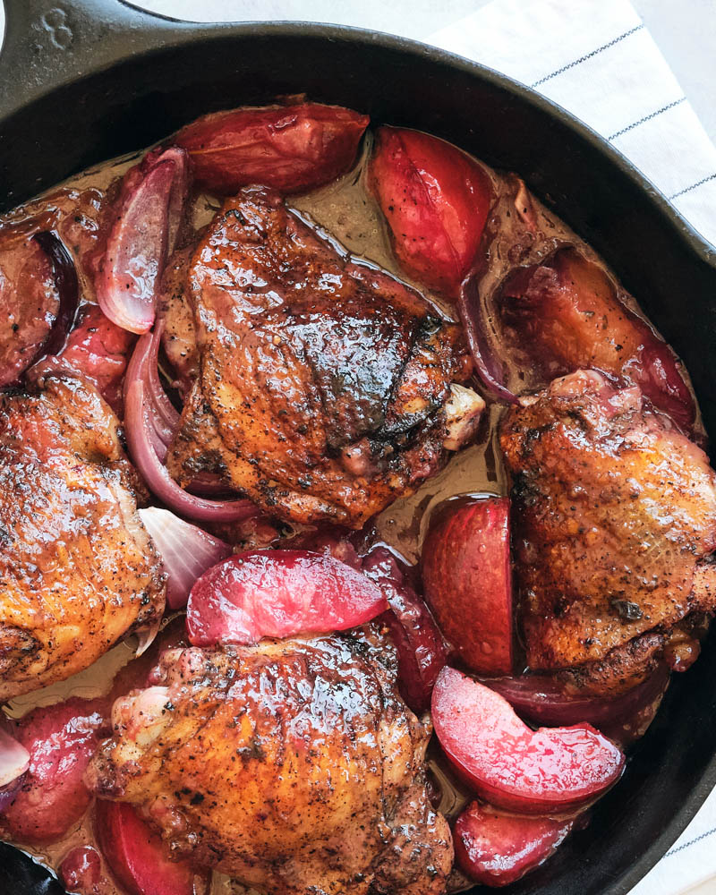 sumac chicken and plums