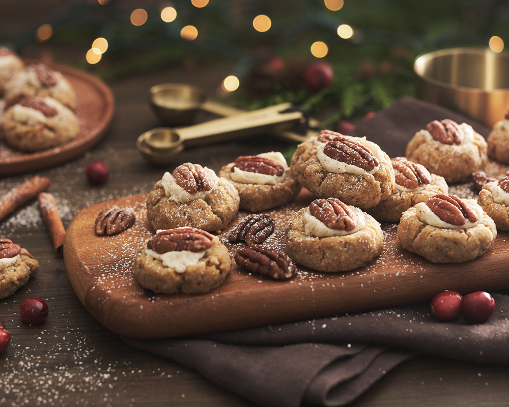 Holiday Hacks_1000x8004 Pecan thumbprint cookies with powdered sugar