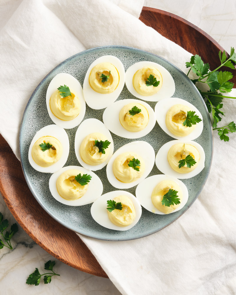 deviled eggs with sweet relish