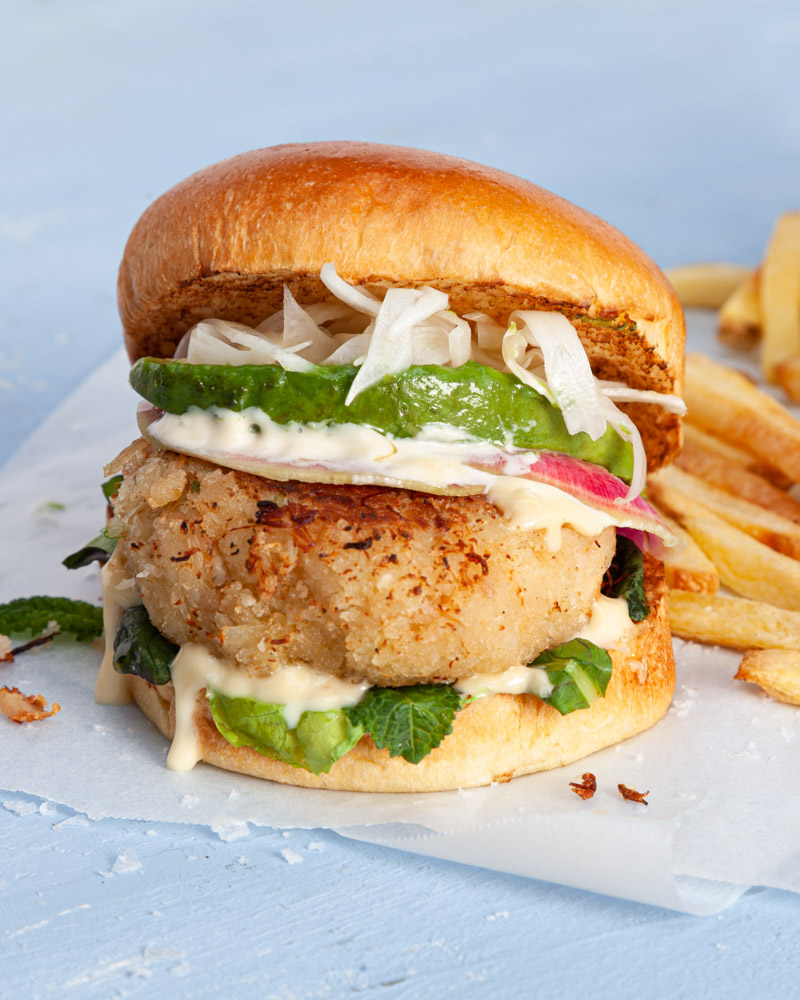 dungeness crab cake burger