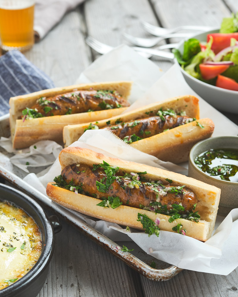 argentinian choripán (sausage sandwiches)