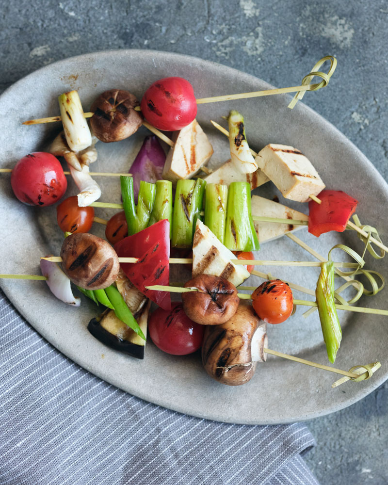 yasai kushiyaki (grilled vegetable skewers)