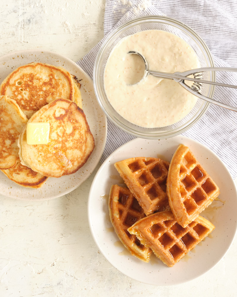 classic buttermilk batter for waffles or pancakes