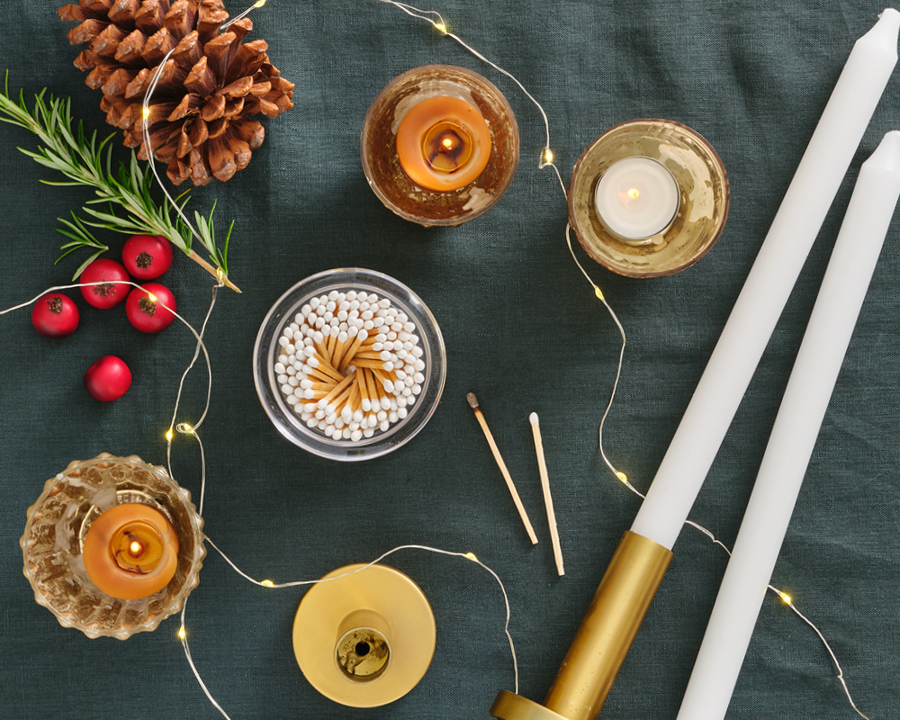 Holiday Hacks_1000x8002 Candles, matches, and fairy lights
