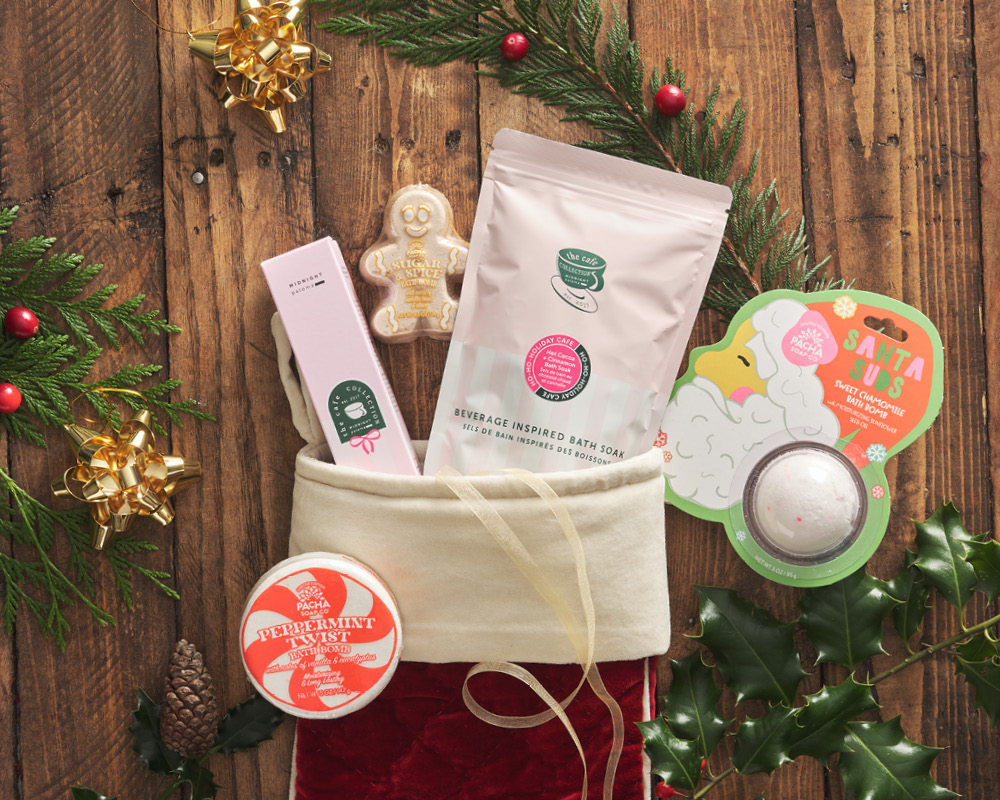 Pacha Soap Co. Bath Bombs and Skincare Holiday Gifts