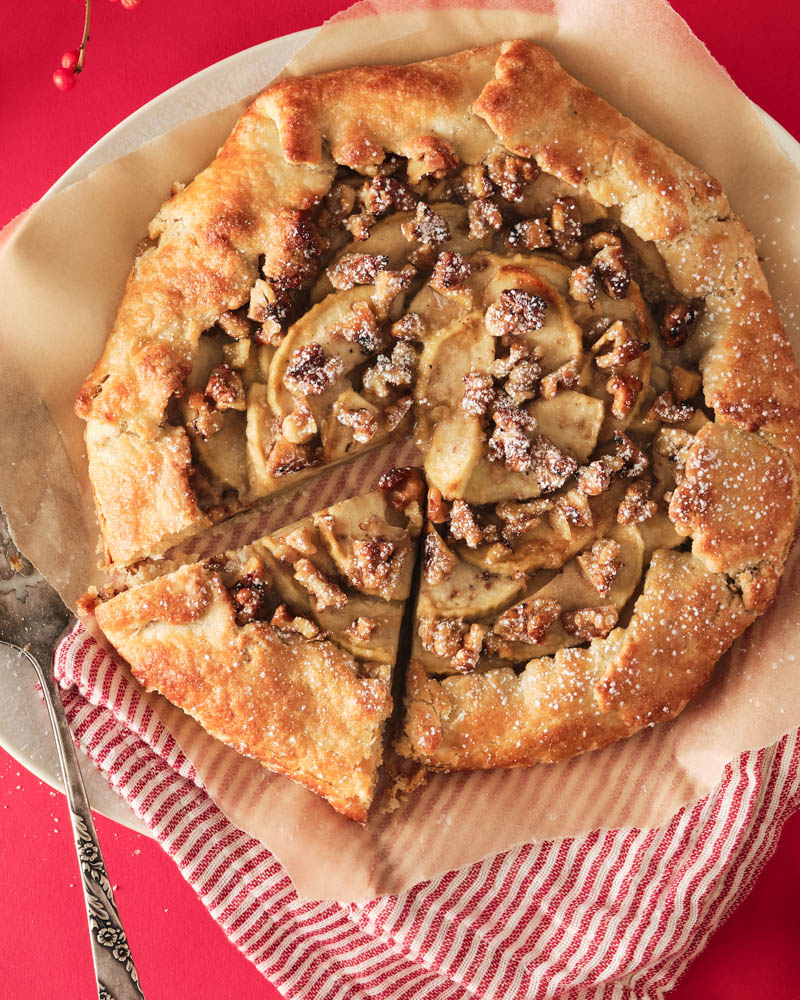 apple walnut crostata