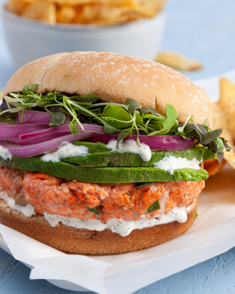 salmon burger