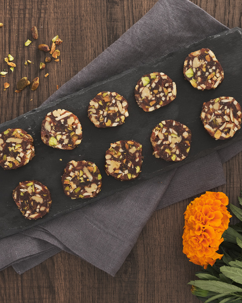 shri repp's date burfi (date and nut roll)
