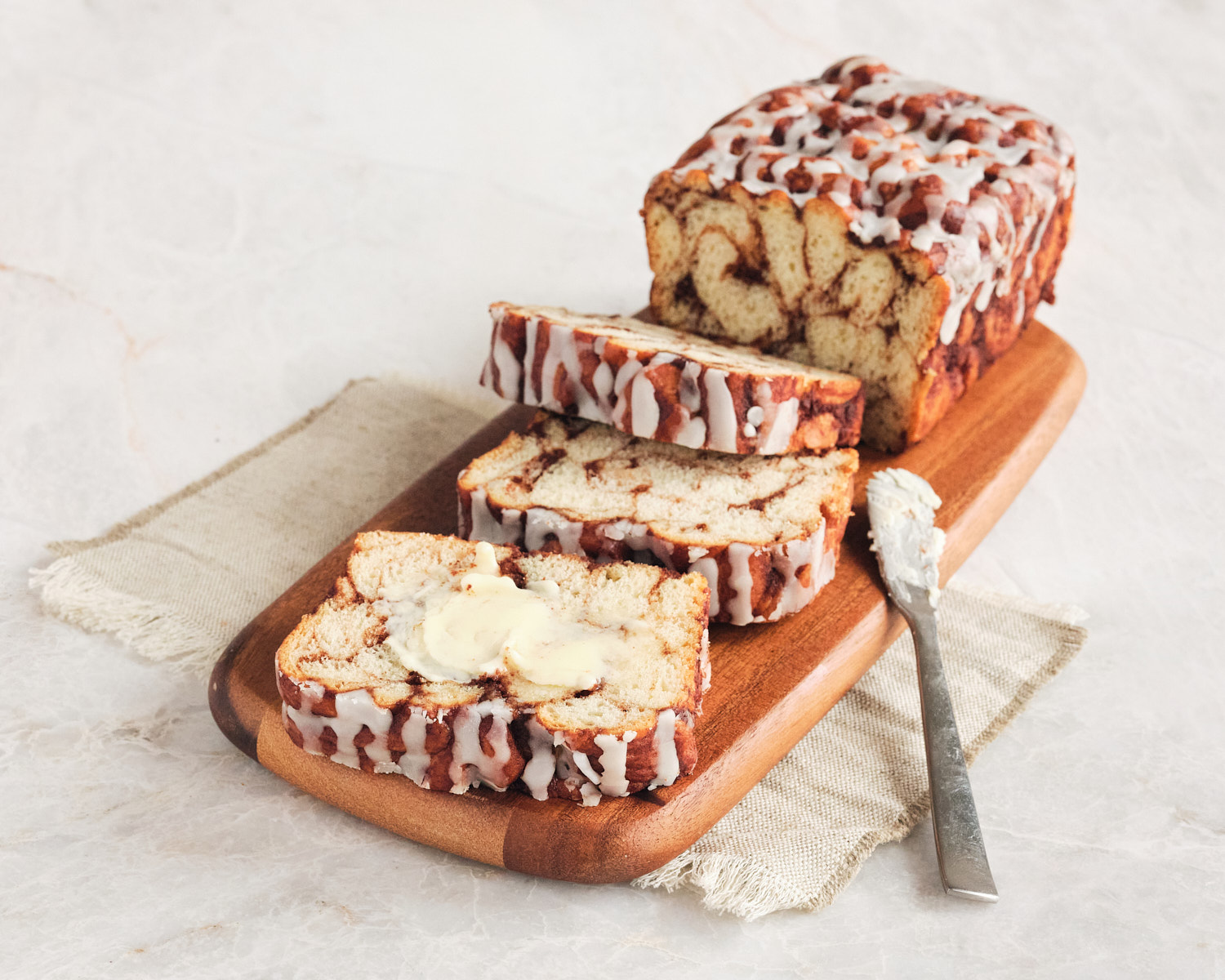 sliced cinnamon bread
