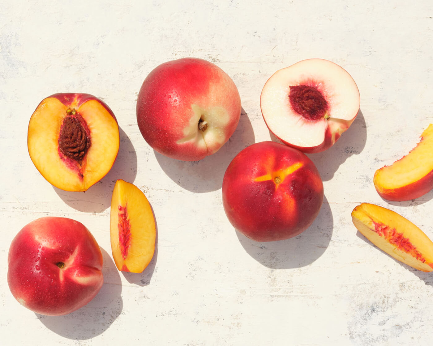 yellow and white nectarines