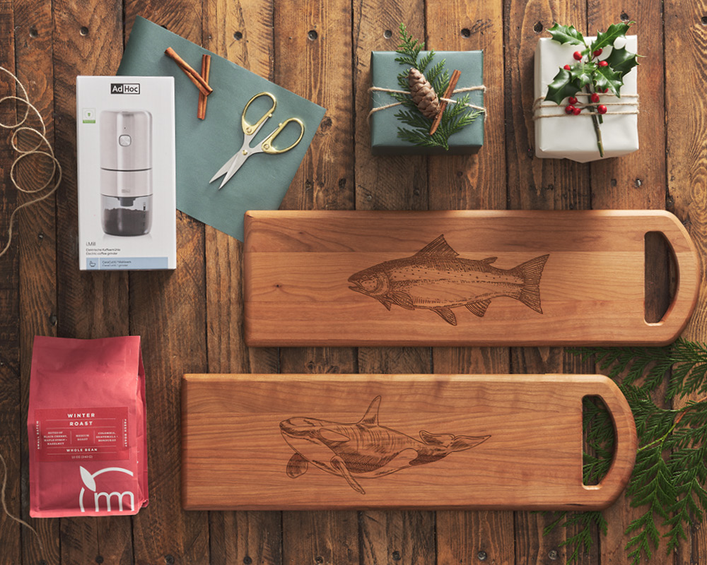 Cutting Boards and Coffee Grinder Holiday Gifts