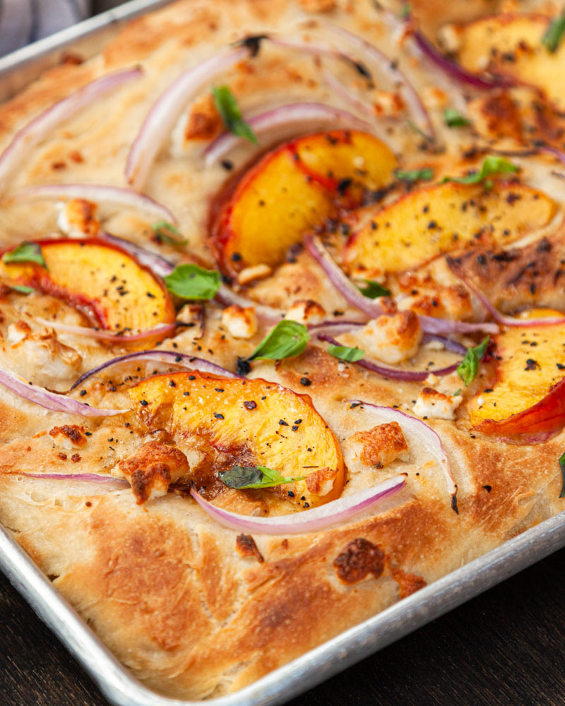 Peach O Rama Sheet Pan Pizza