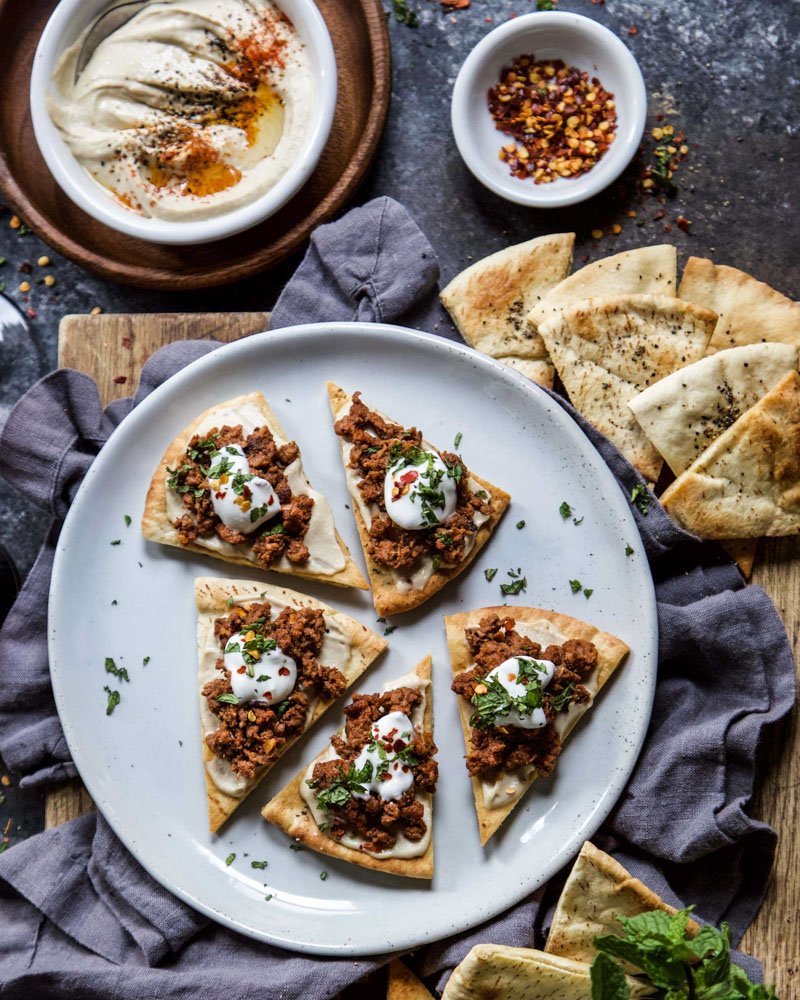 Spiced Lamb Flatbread With Fresh Mint