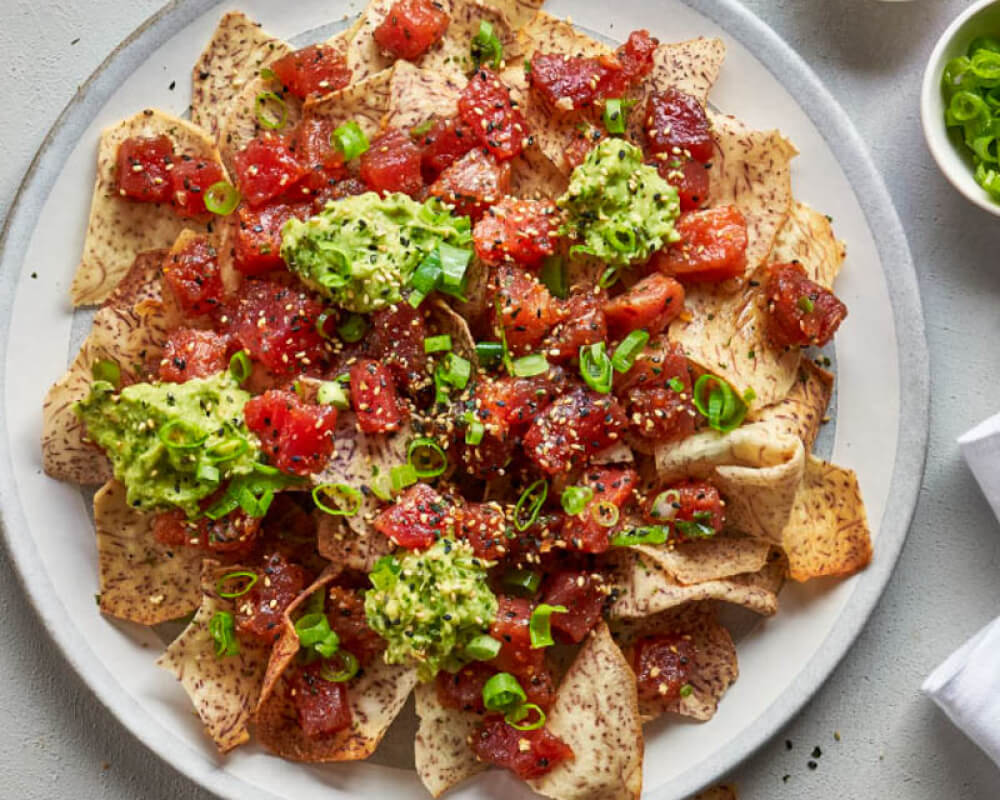 poke nacho platter