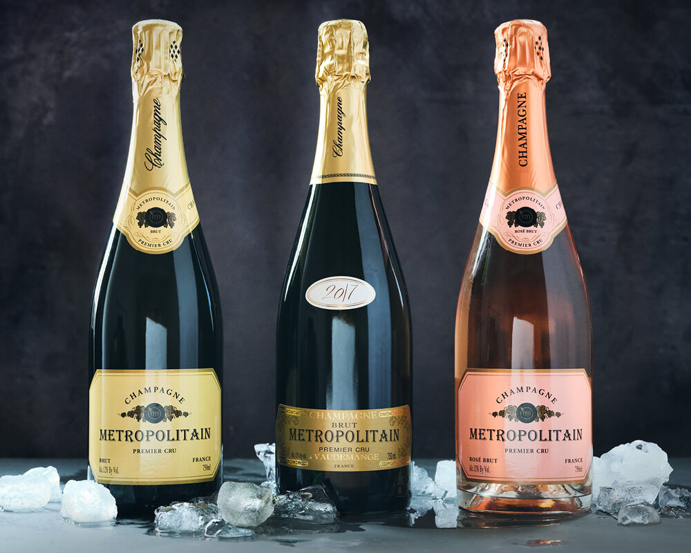 Three types of Metropolitain Champagne
