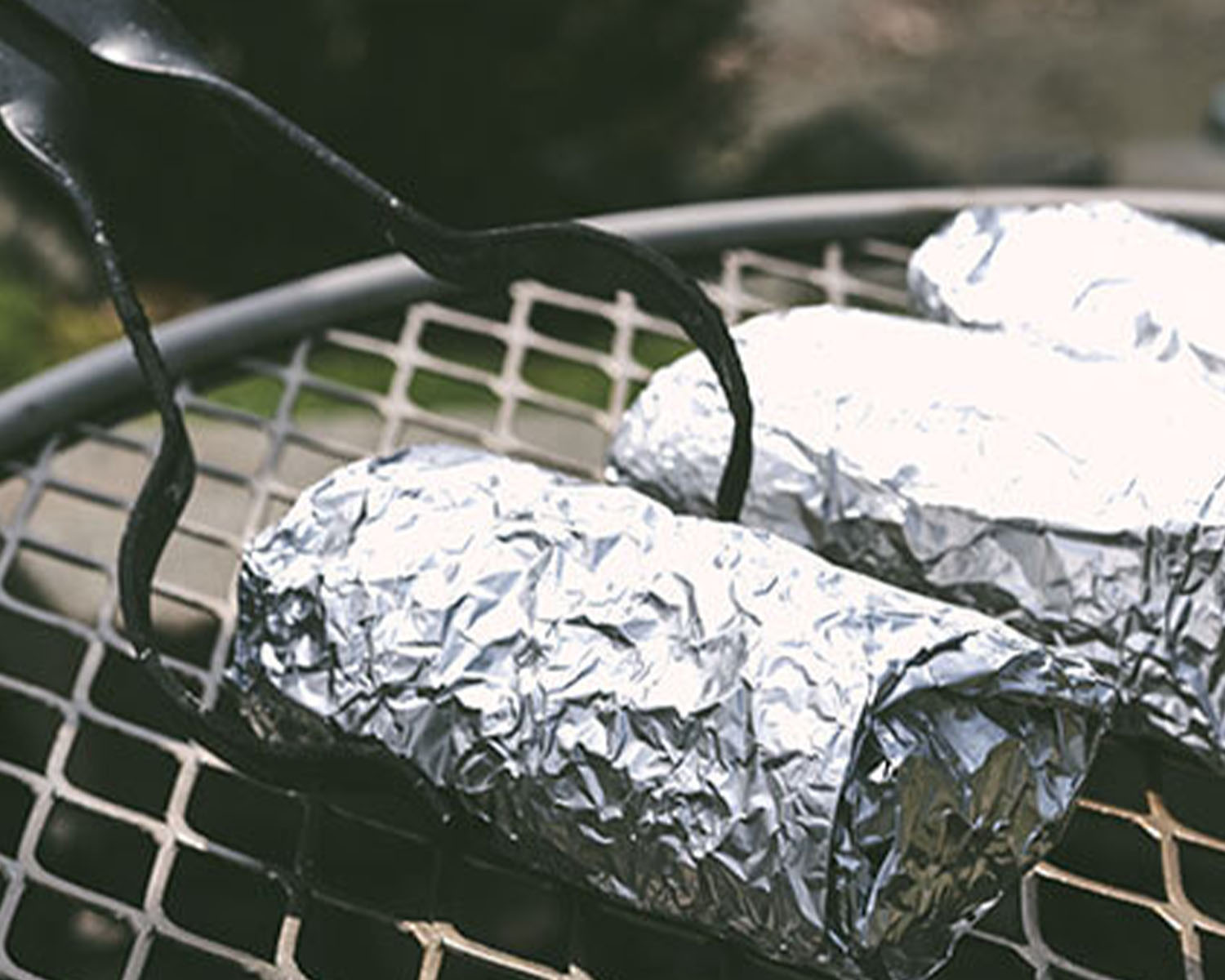 grilling foil wrapped burritos