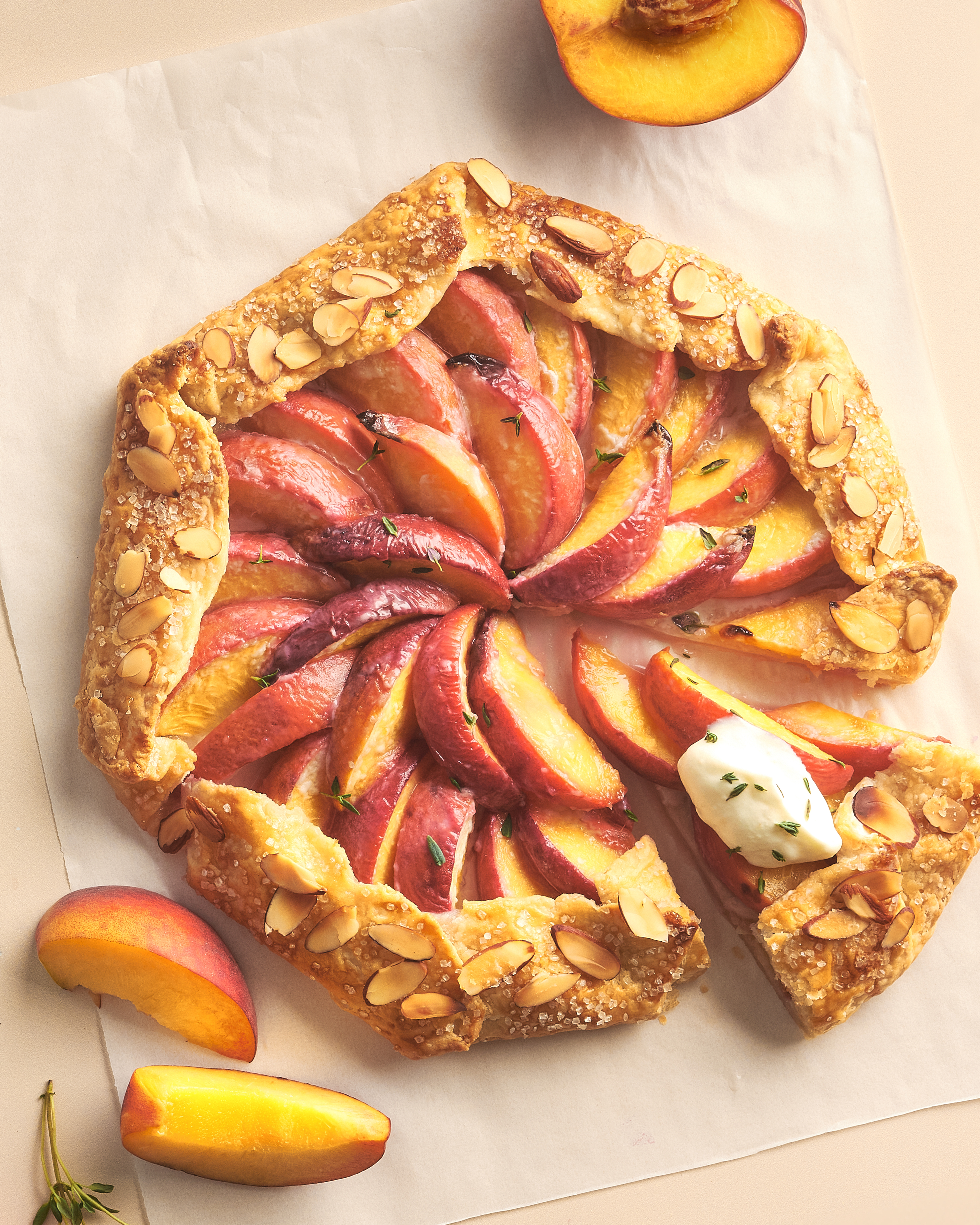 Peach and Thyme Galette