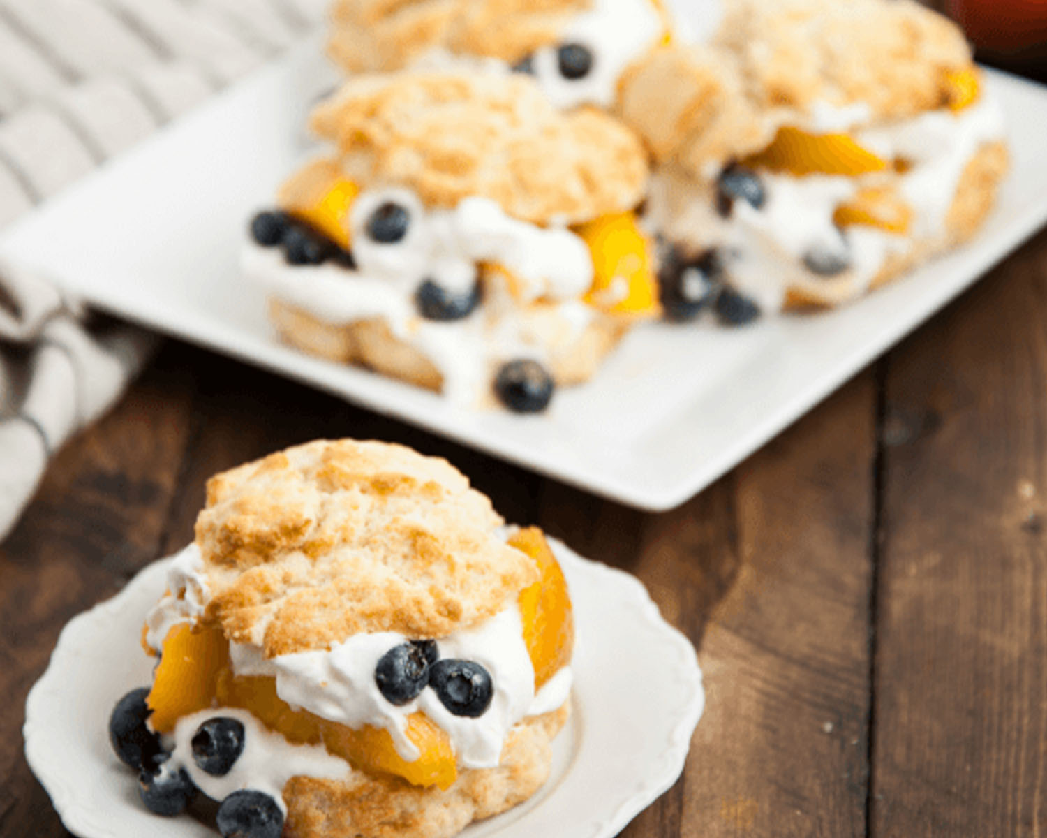 peach blueberry shortcake